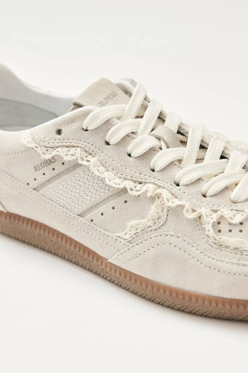 Leather Sneakers - Crochet Cream
