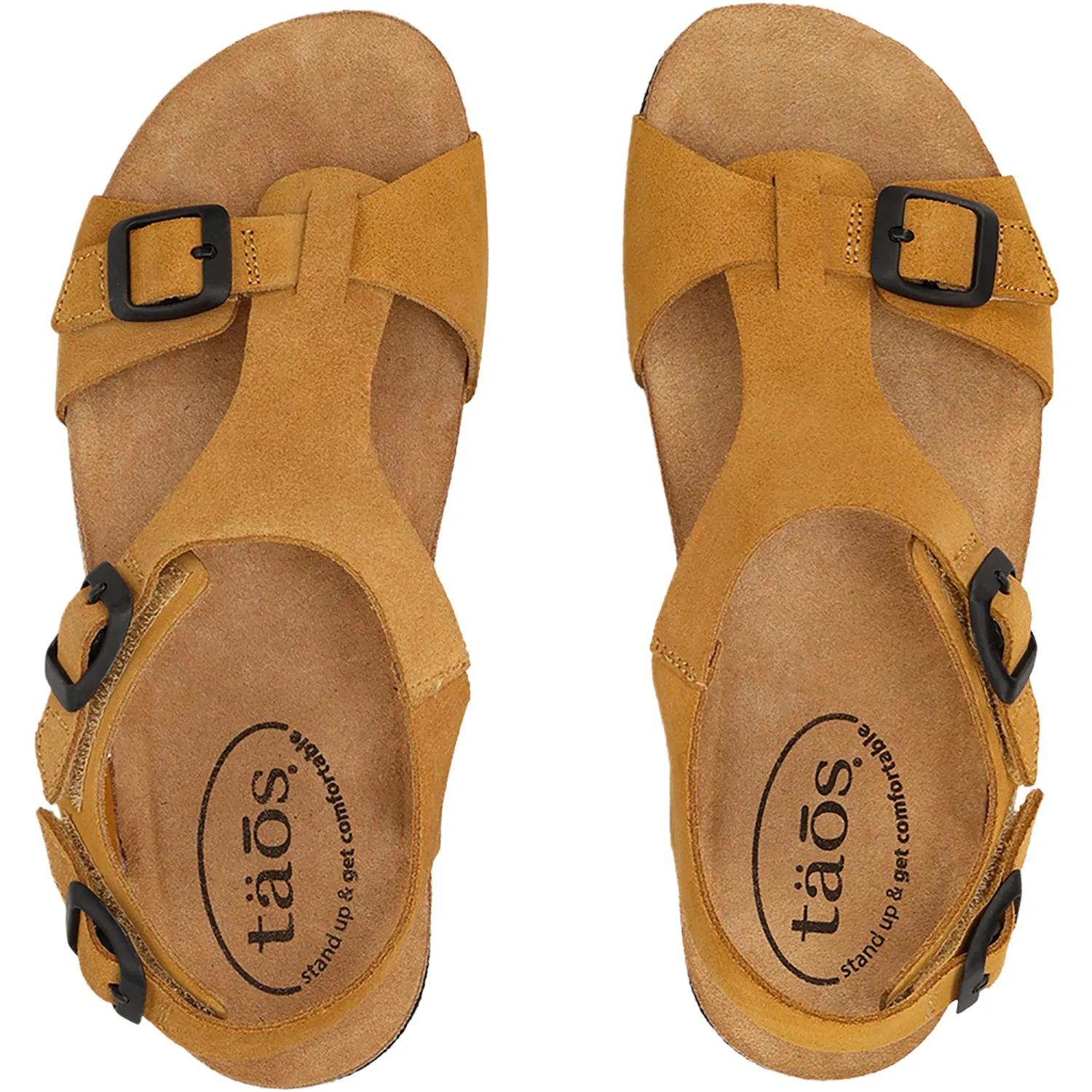 Women's Taos MVP Maize W/White Buckles & Outsole Suede